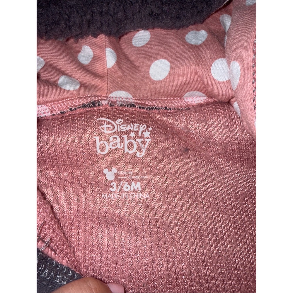 Disney Baby Minnie Mouse Hooded Sherpa Fleece Romper Pram - Picture 4 of 4